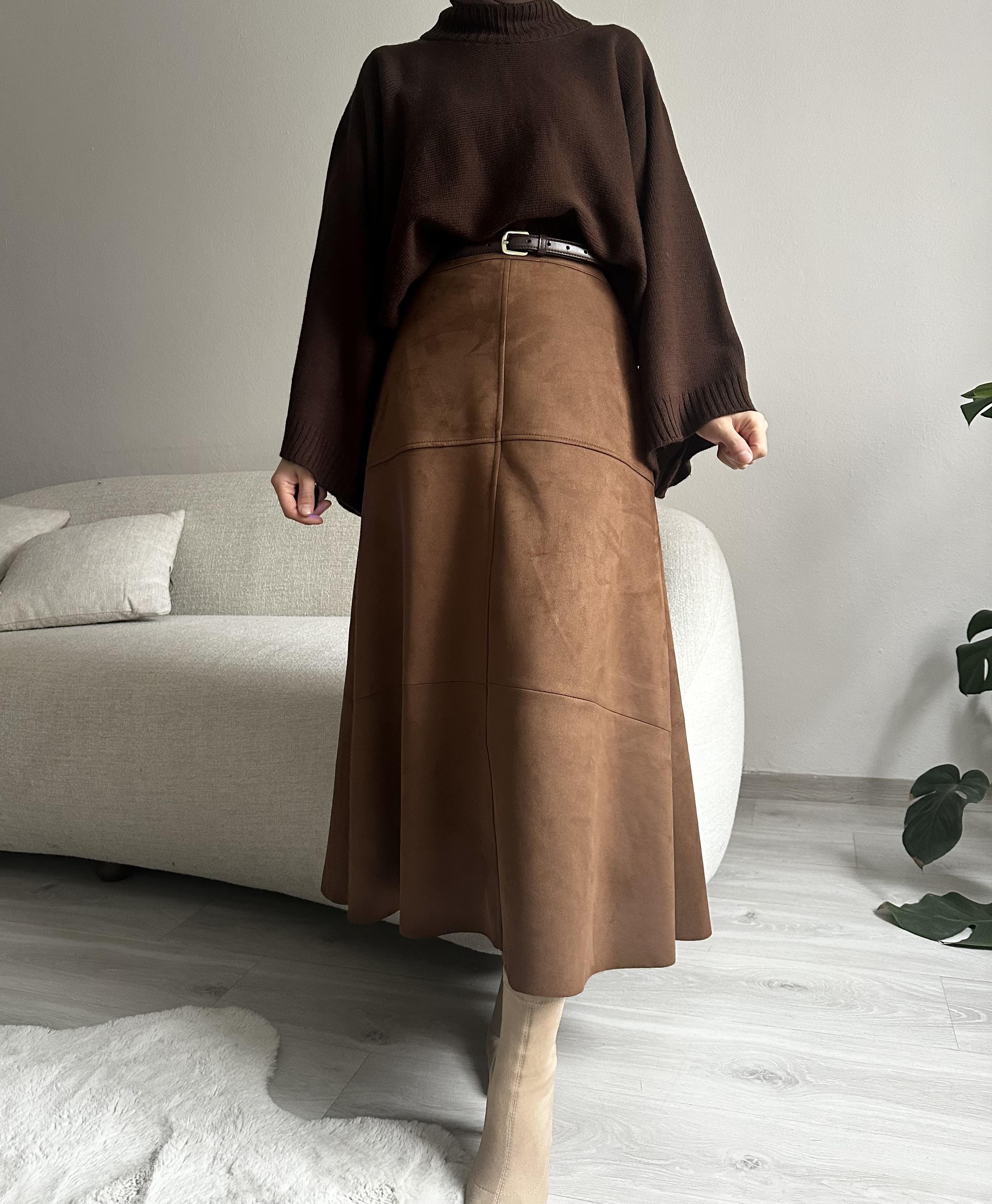 Taba Süet Çan Etek