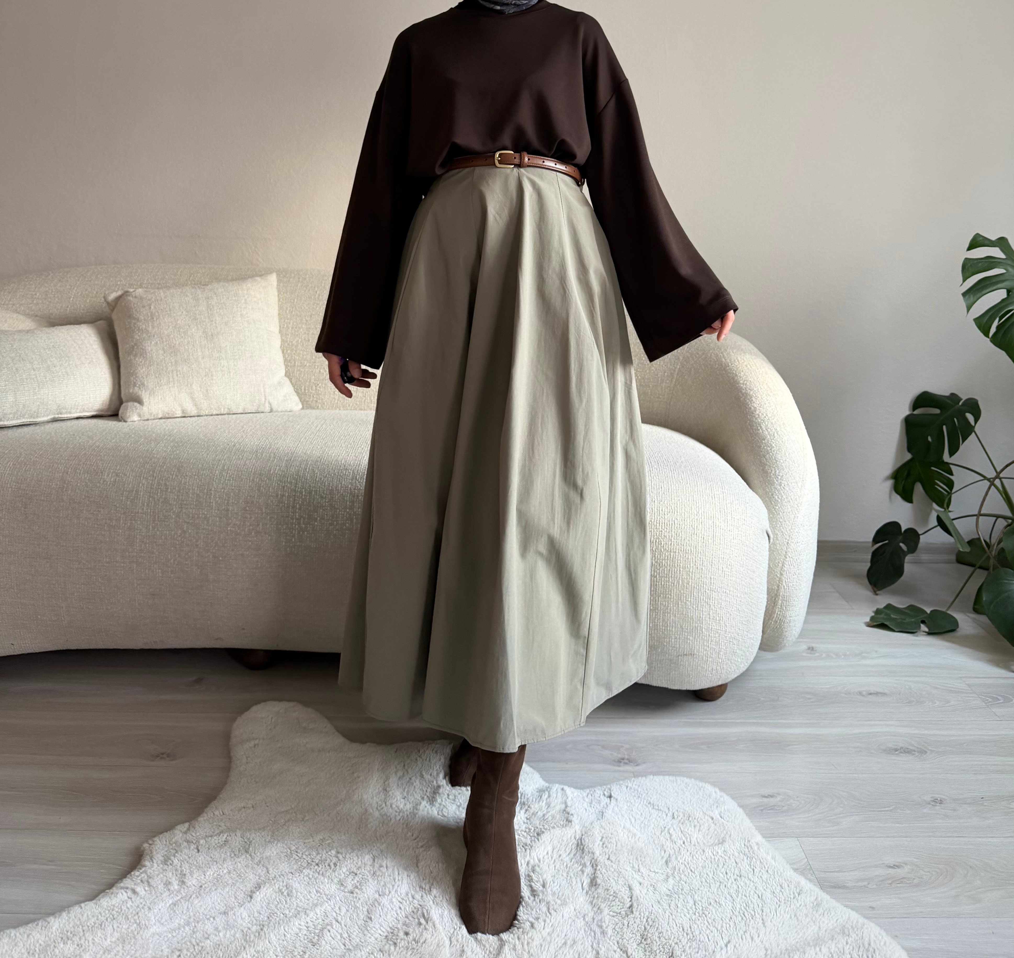 Yeşil Balon Paraşüt Etek 