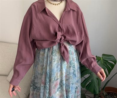 Gül Kurusu Oversize Gömlek