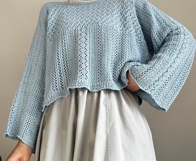 Mavi Merserize Crop Kazak