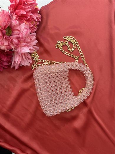 Pembe Kristal Çanta