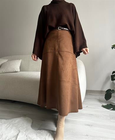 Taba Süet Çan Etek