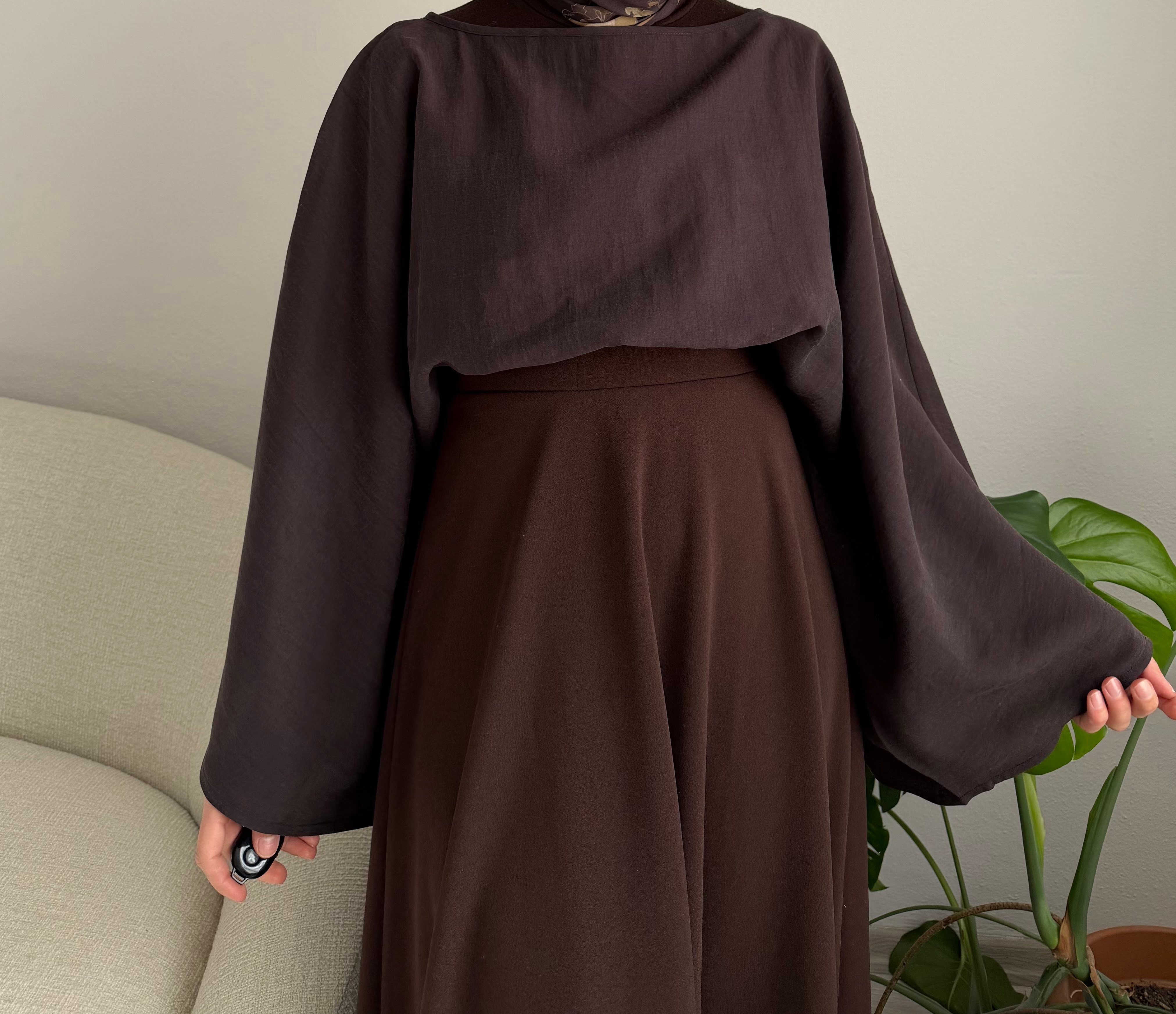 Acı Kahve Geniş Kol Bluz