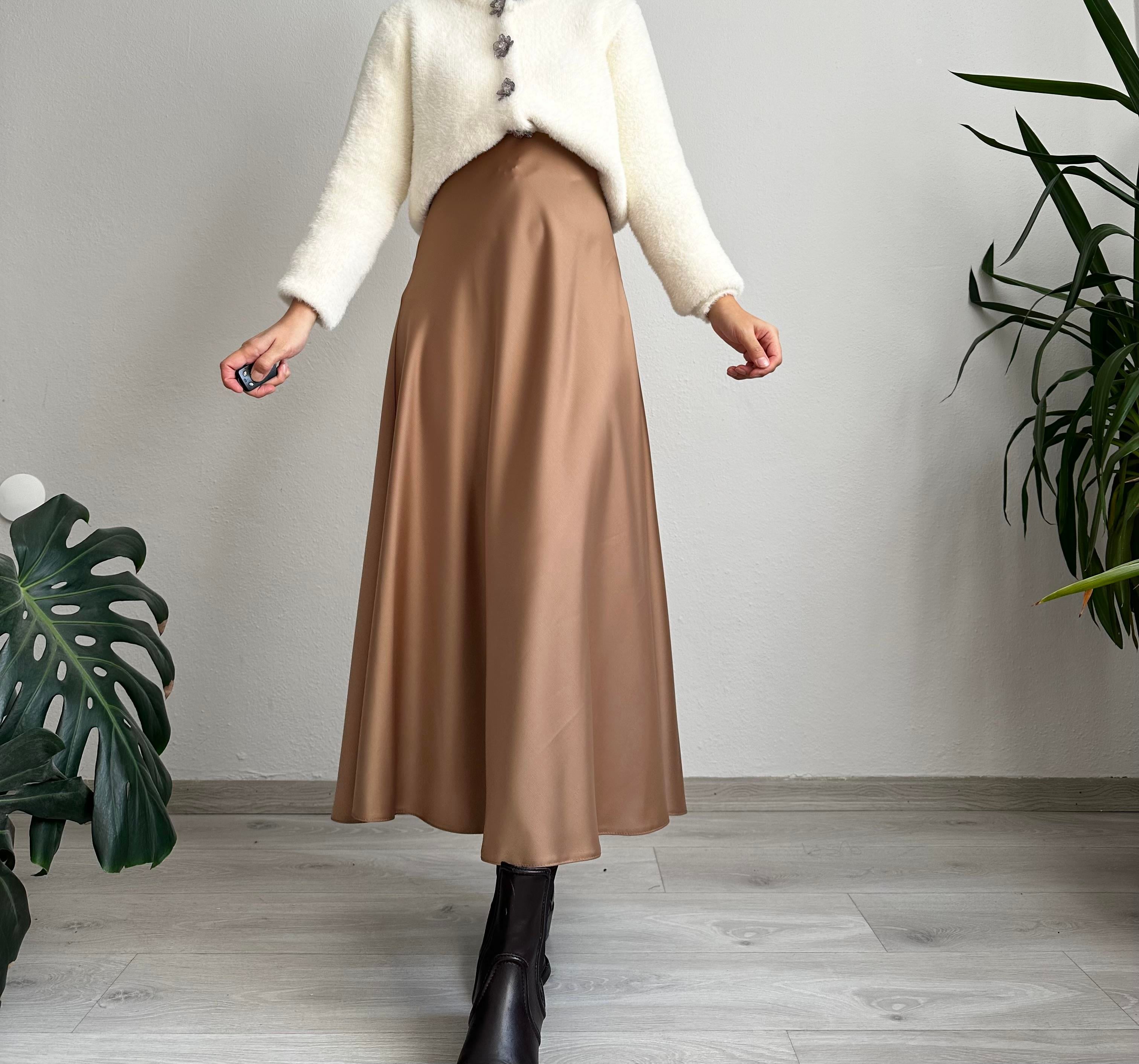 Camel Uzun Saten Etek