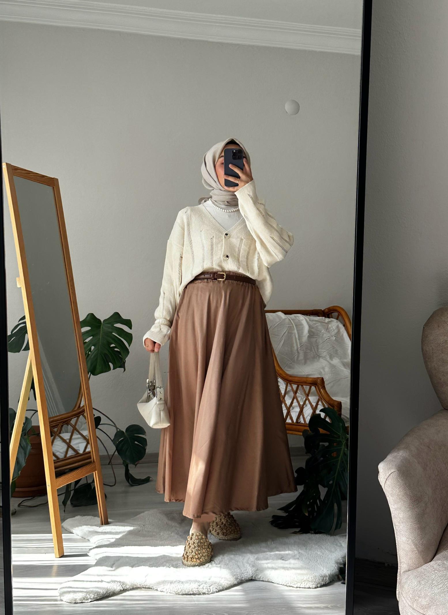 Kahverengi Flow Etek