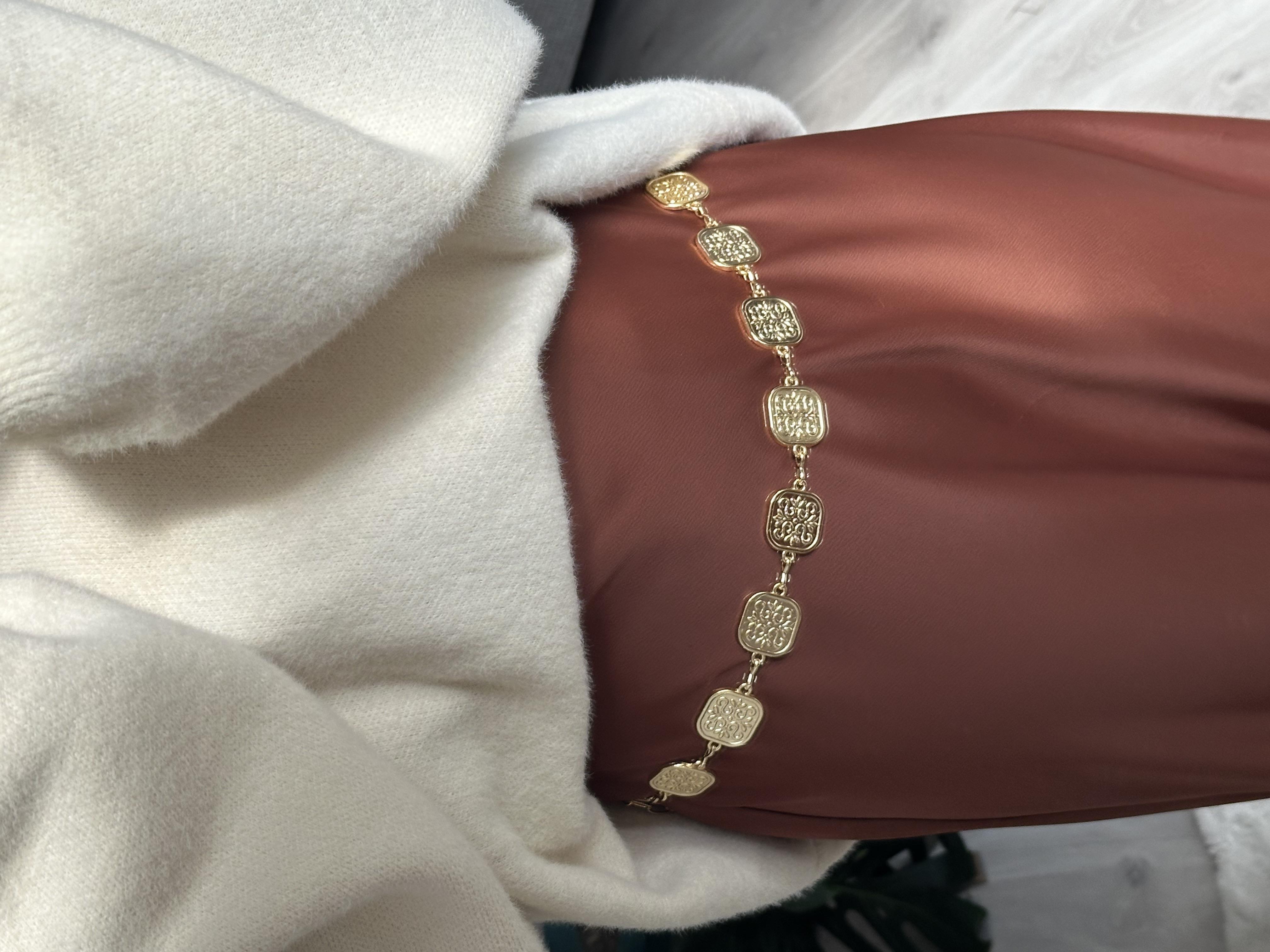 Kare Gold Zincir Kemer