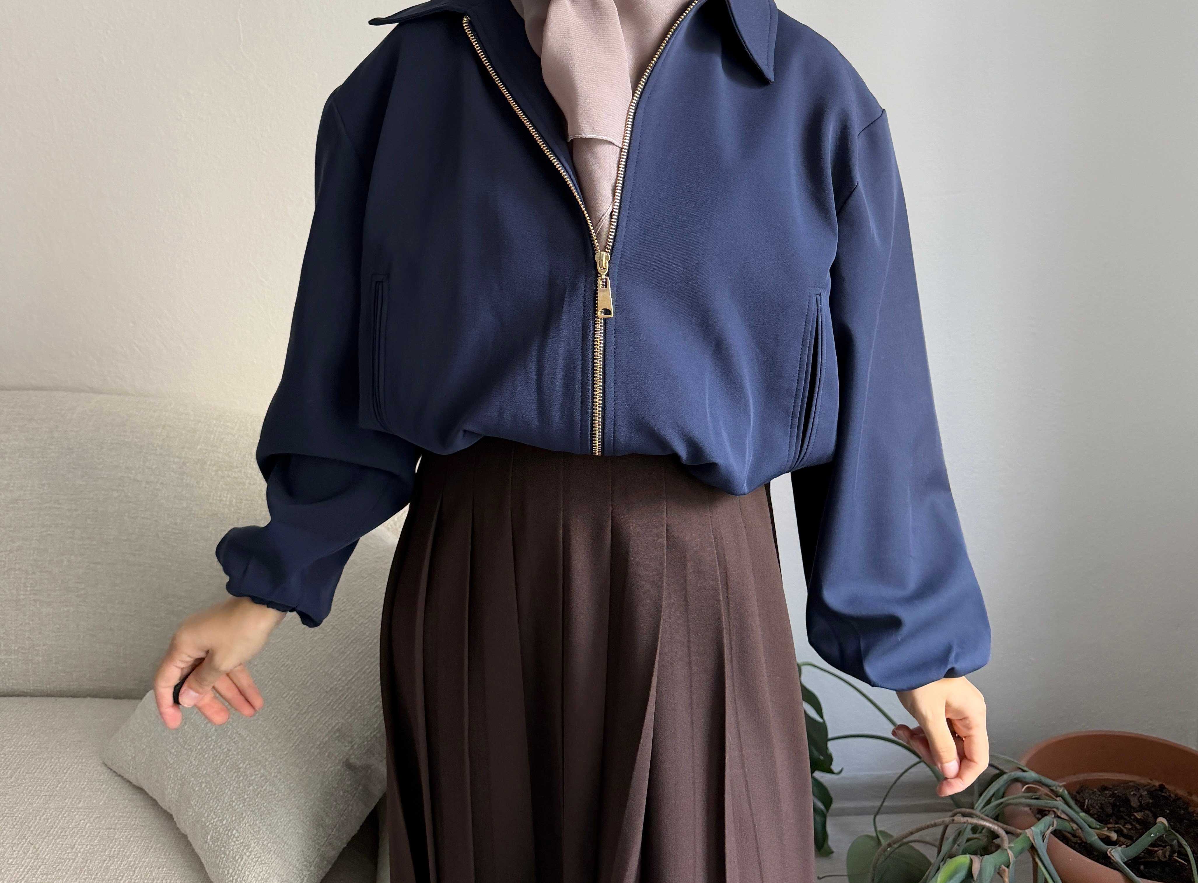 Lacivert Bomber Ceket