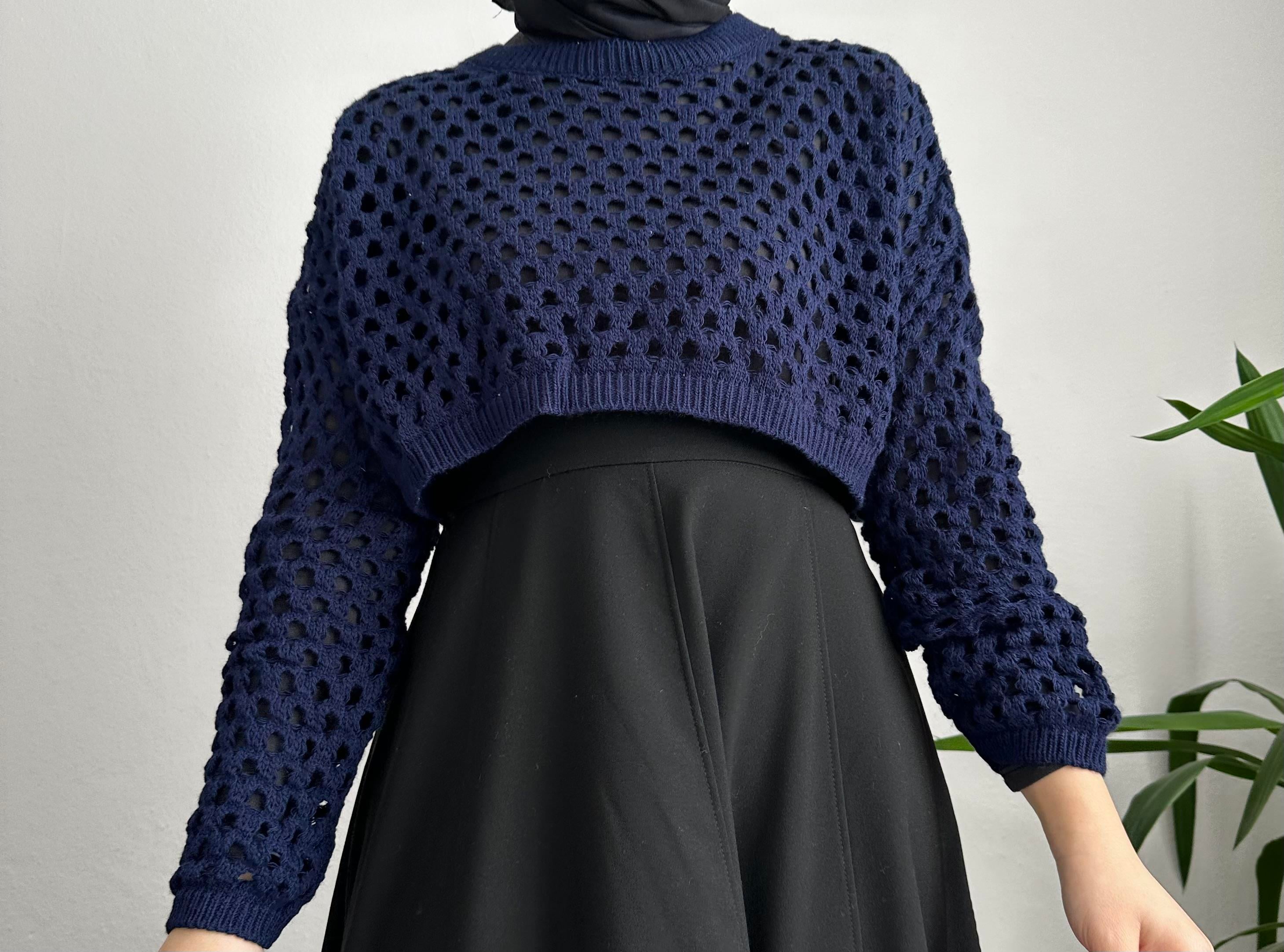 Lacivert File Crop Kazak