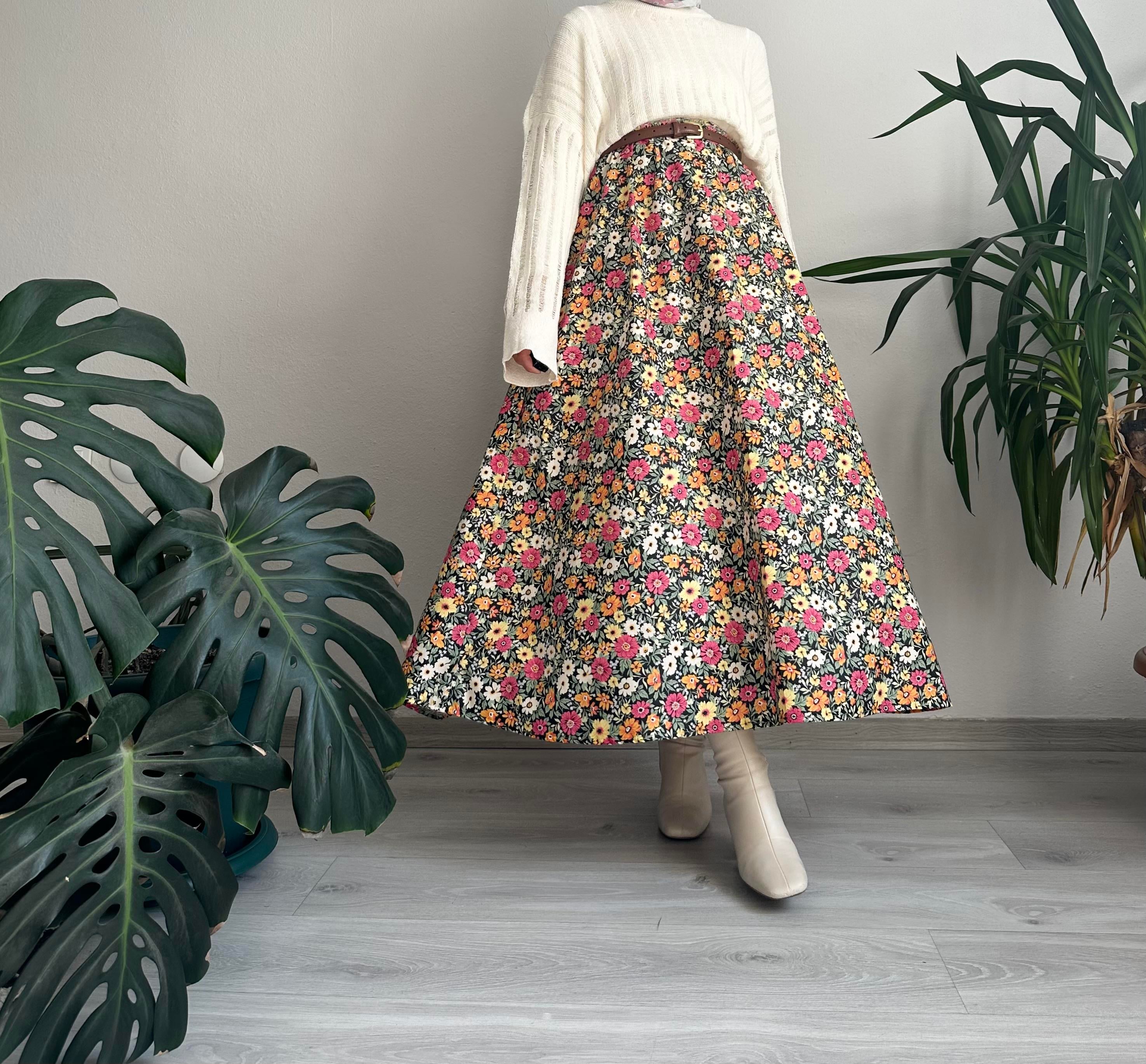 Renkli Garbenia Flow Etek