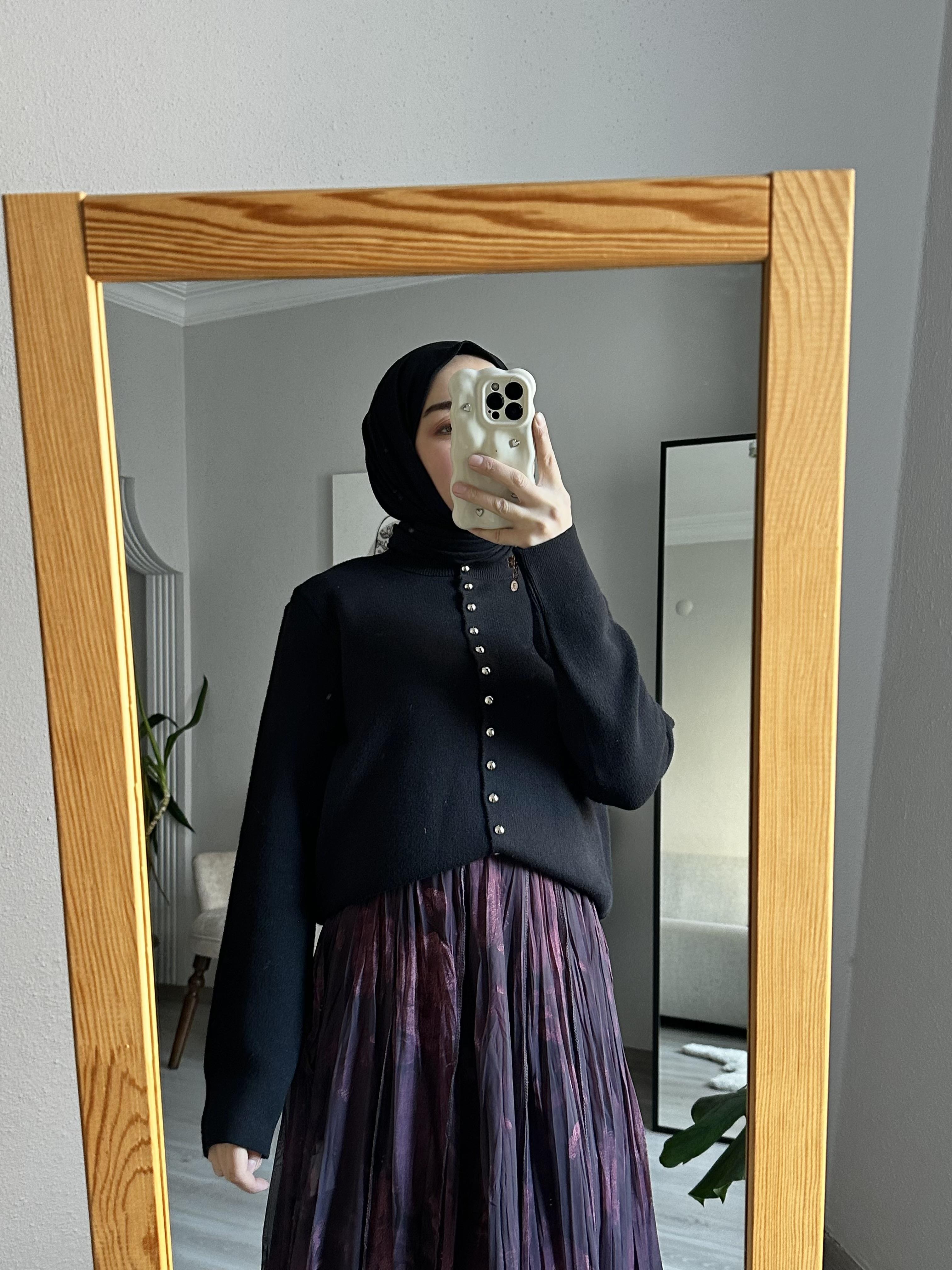 Siyah Premium Triko Hırka