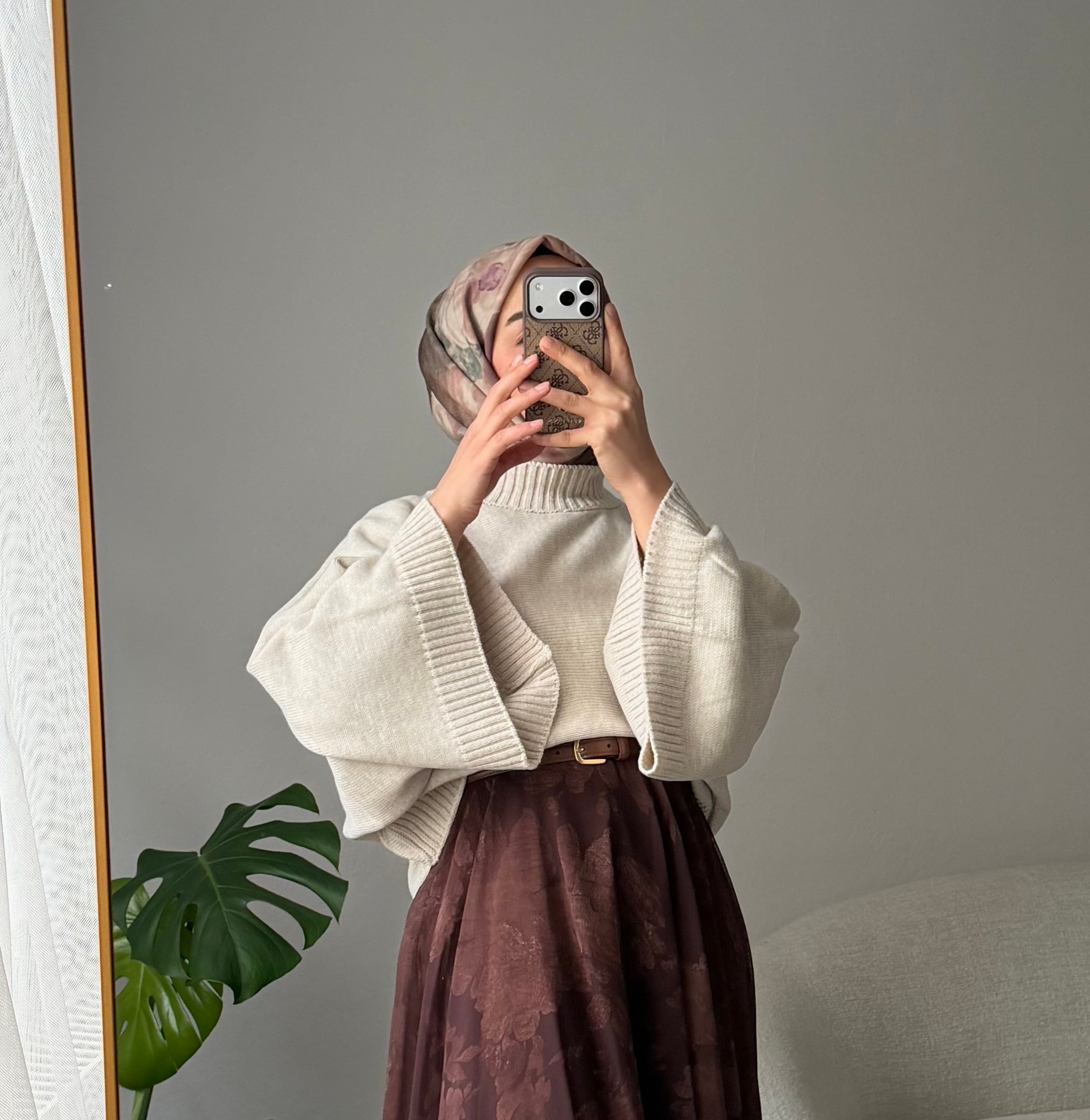 Sütlü Geniş Kol Kazak