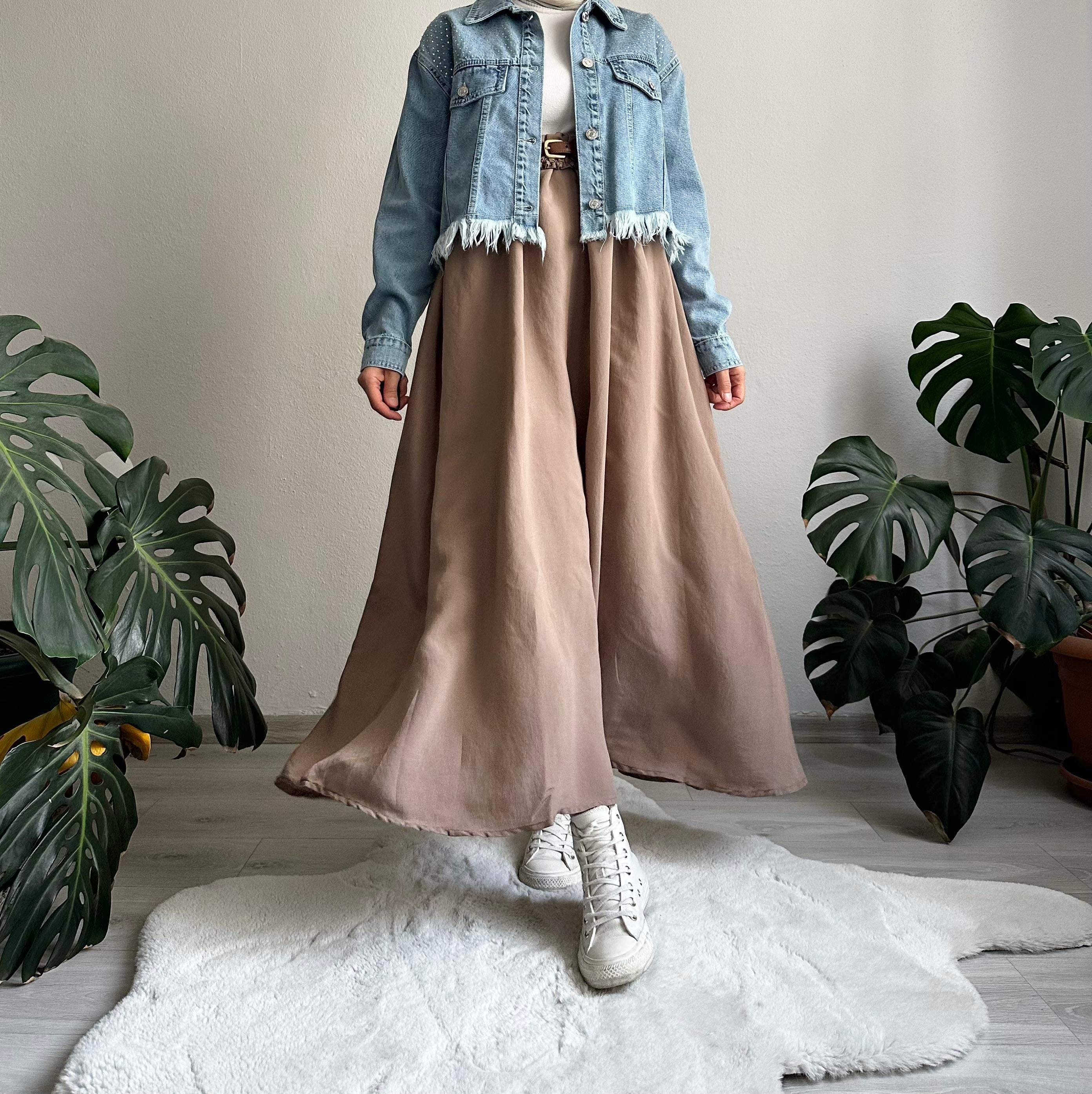 Sütlü Maxi Kloş Etek