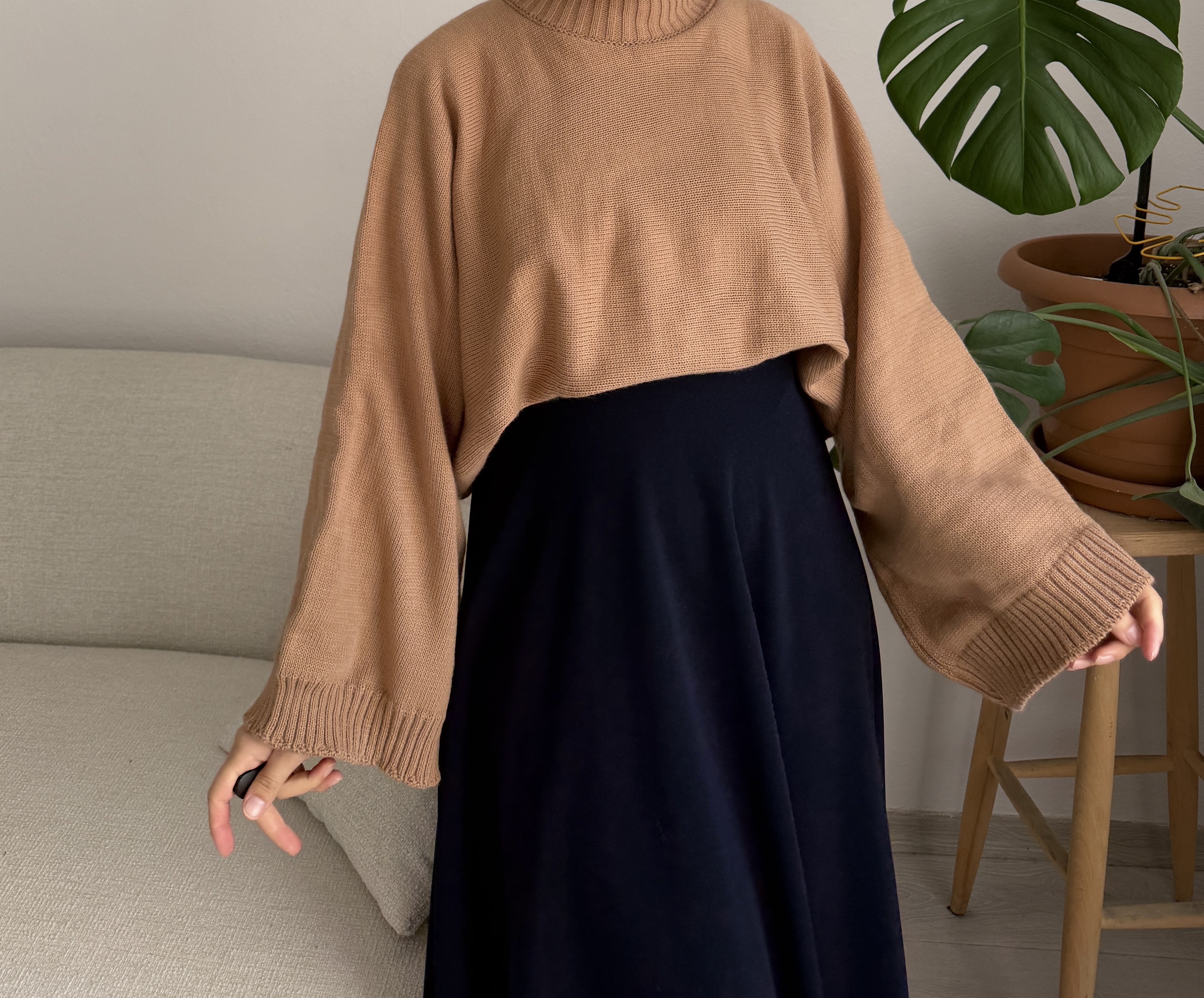 Taba Geniş Kol Oversize Kazak