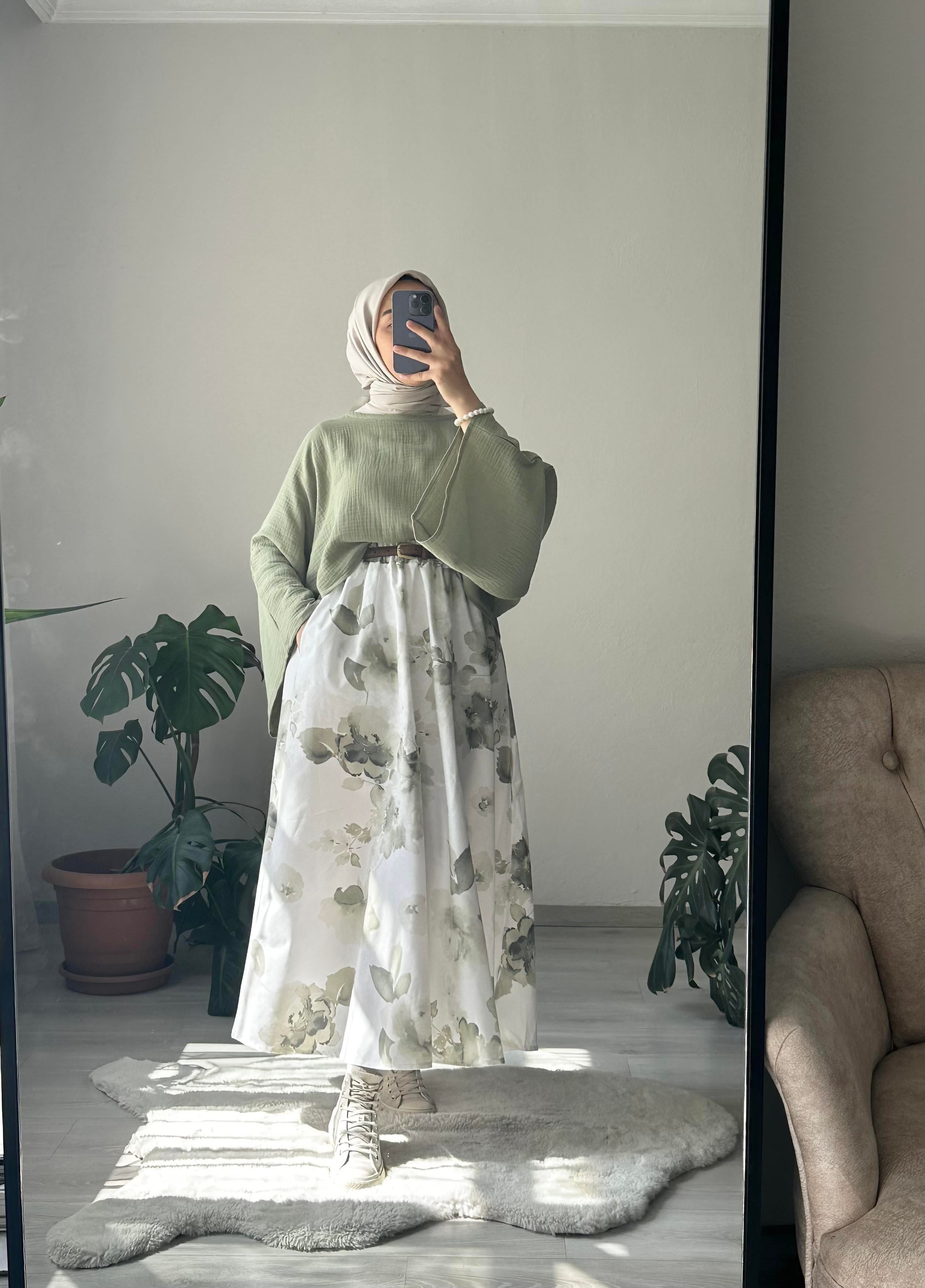 Yeşil Monstera Pera Set Takım