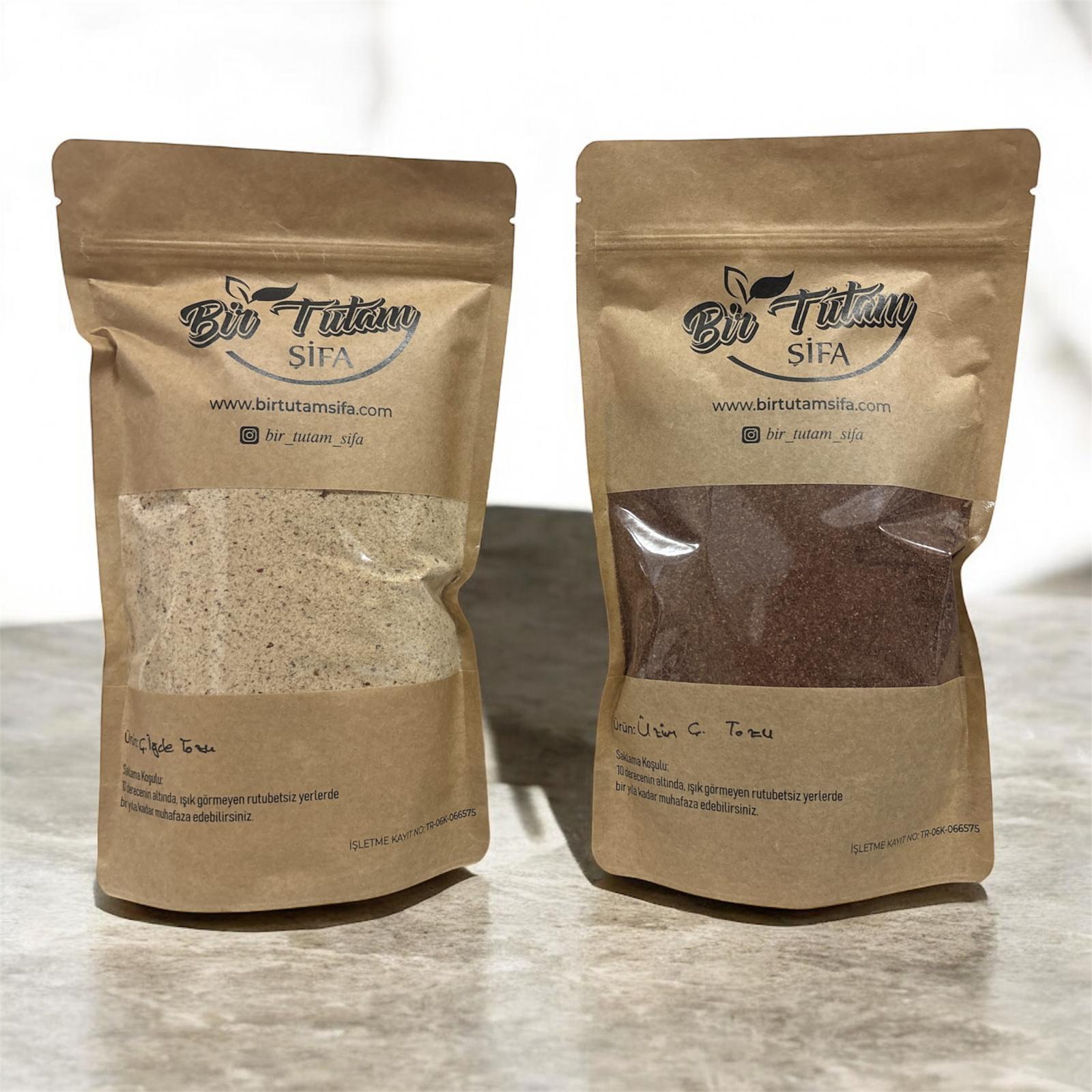 1 KG ÇEKİRDEKLİ İĞDE TOZU &  1 KG ÜZÜM ÇEKİRDEĞİ  TOZU