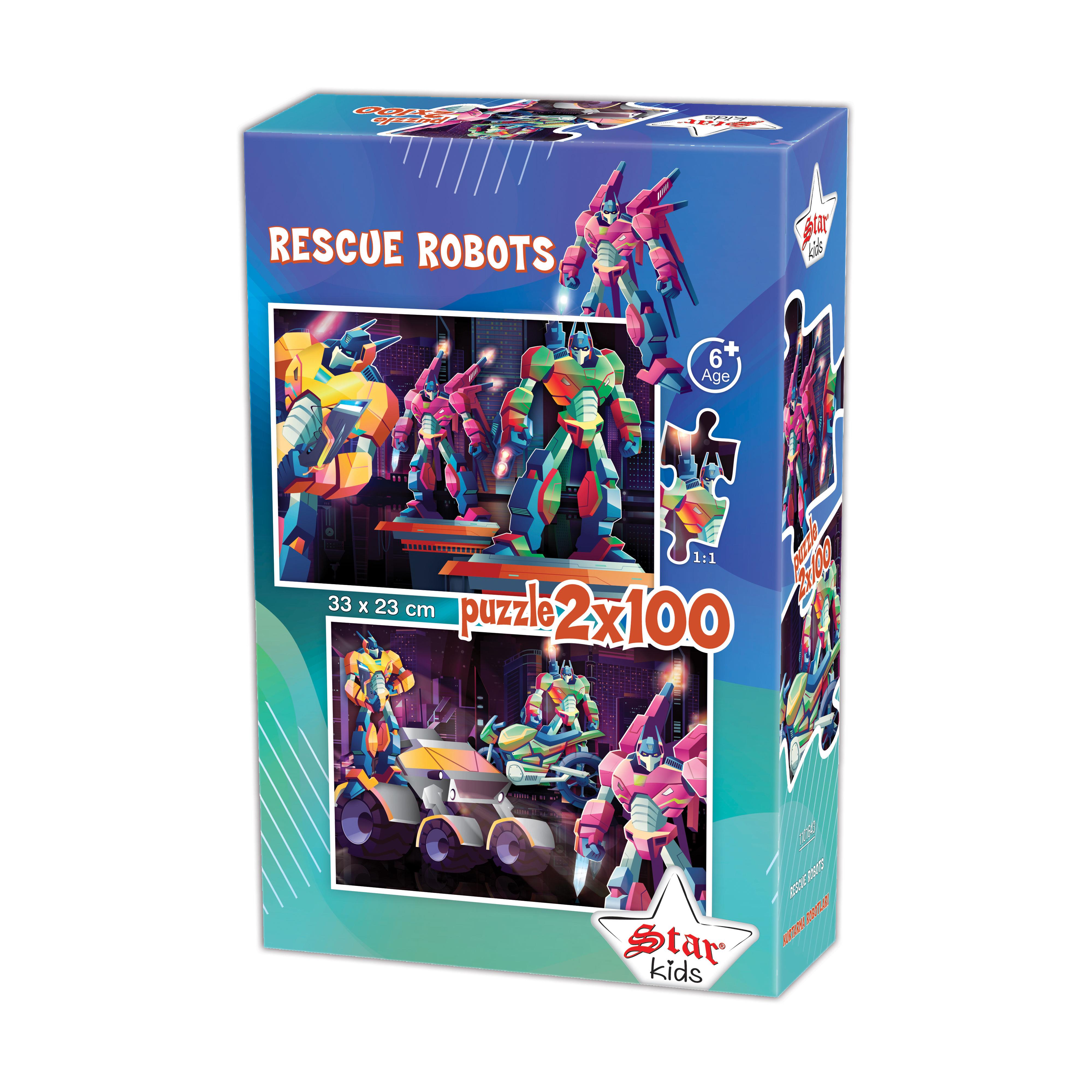 KURTARMA ROBOTLARI, 2x100 PARÇA PUZZLE