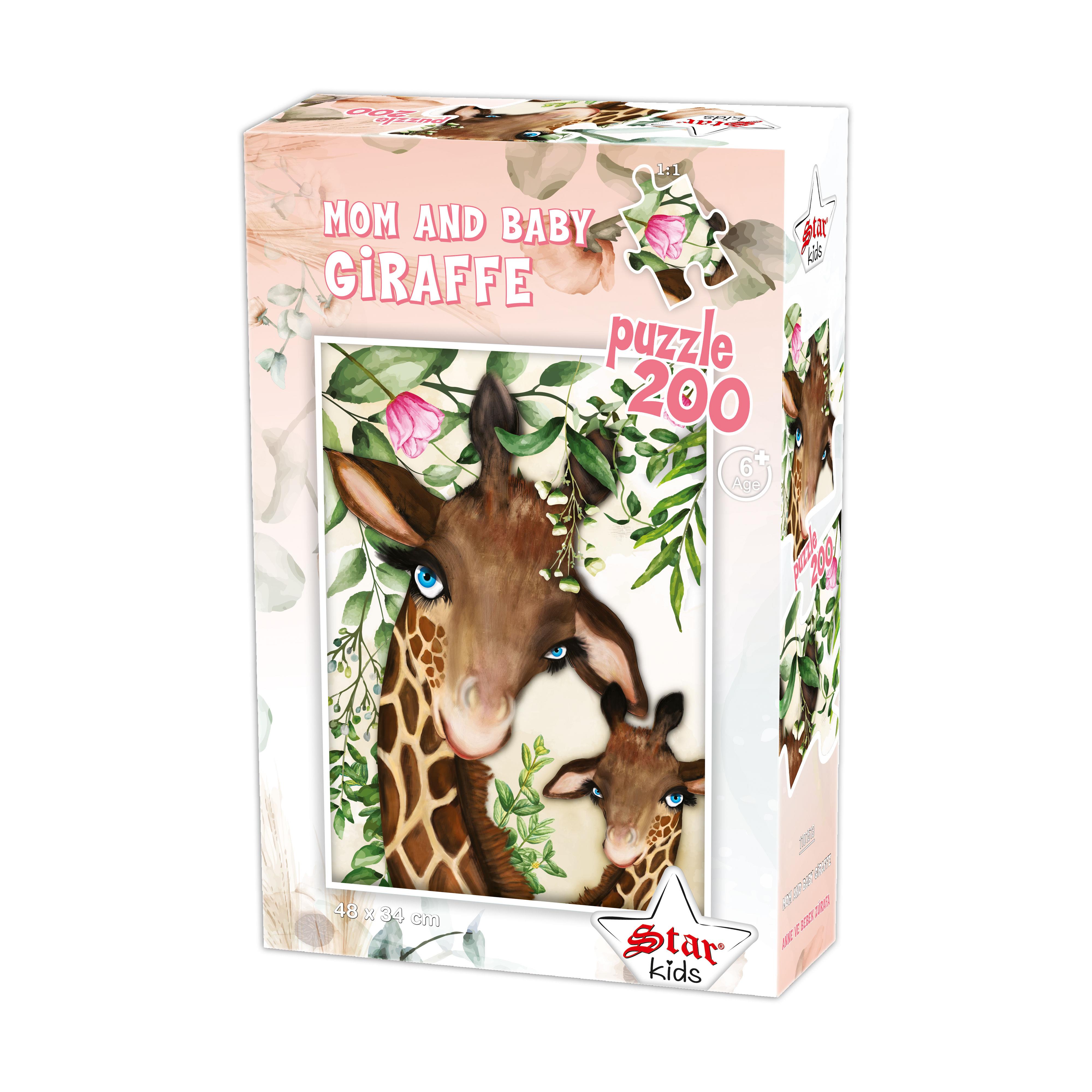 ANNE VE BEBEK ZÜRAFA, 200 PARÇA PUZZLE