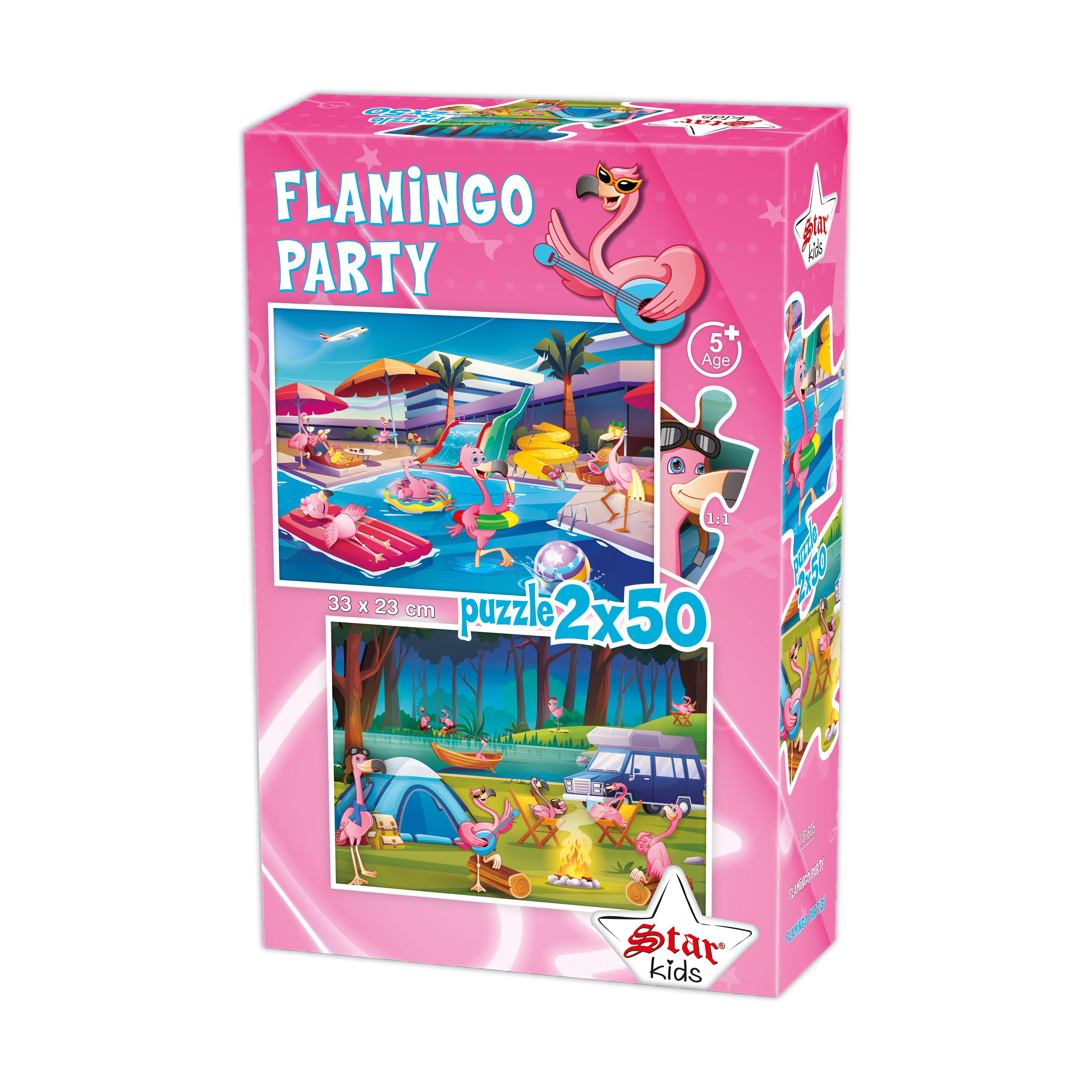 FLAMİNGO PARTİSİ, 2x50 PARÇA PUZZLE