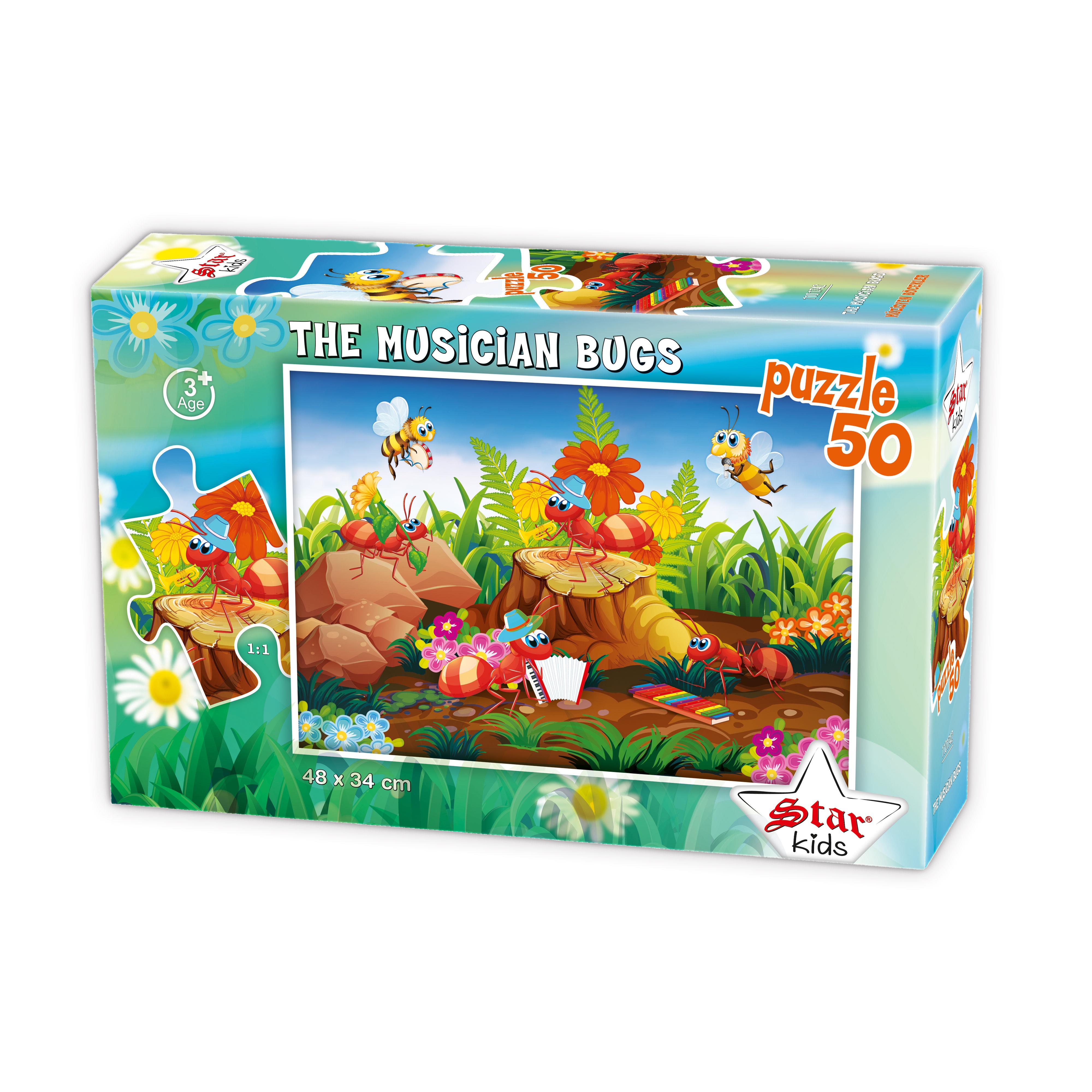 MÜZİSYEN BÖCEKLER, 50 PARÇA PUZZLE