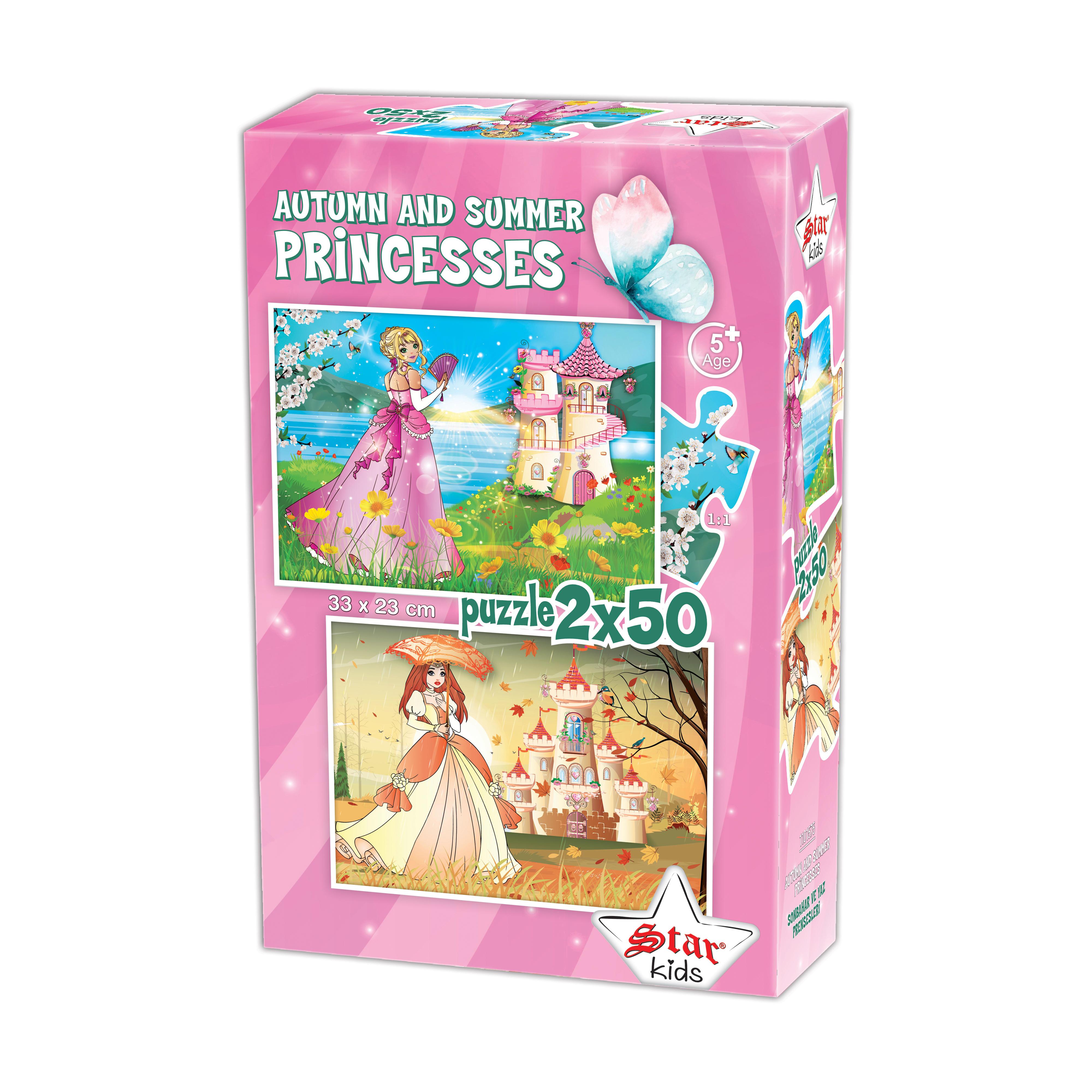 SONBAHAR VE YAZ PRENSESLERİ , 2x50 PARÇA PUZZLE 