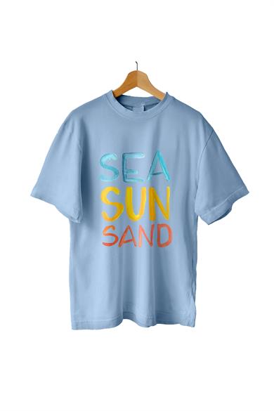 AlmicrabOversize T-shirtsOversize Sea Sun Sand Tişört