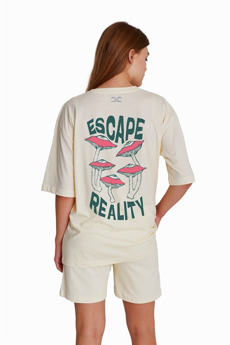 AlmicrabOversize T-shirtsOversize Escape Reality Tişört