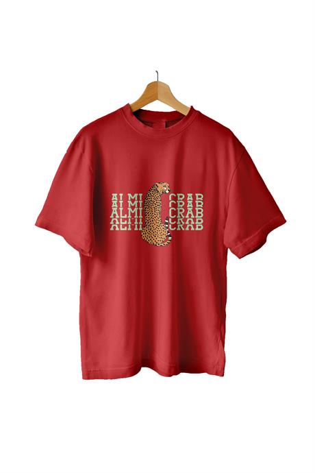 AlmicrabOversize T-shirtsOversize Leopard Tişört