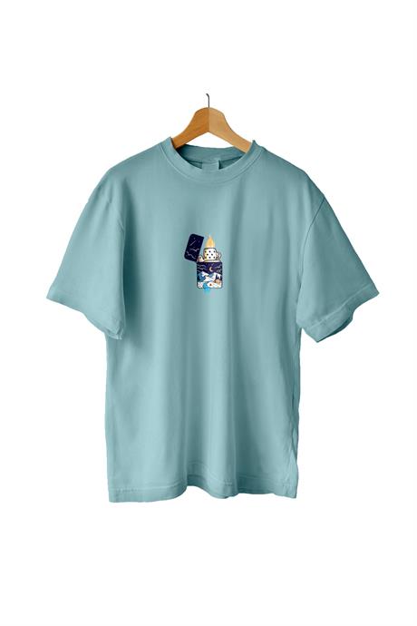 AlmicrabOversize T-shirtsOversize Snowy Zippo Tişört