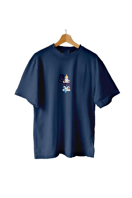 AlmicrabOversize T-shirtsOversize Snowy Zippo Tişört