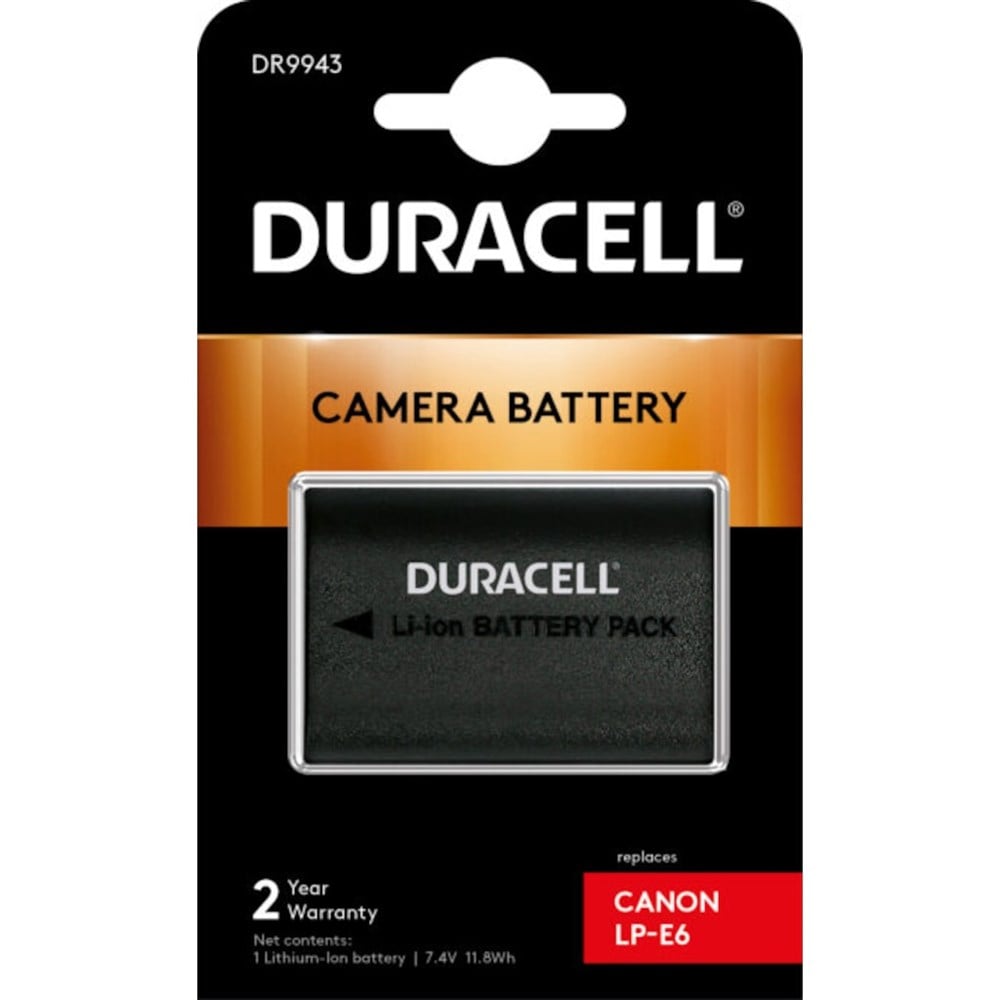   Anasayfa Aksesuarlar Batarya ve Şarj Cihazları Duracell Canon LP-E6 Batarya DR9943 (Yeni Versiyon) Duracell Canon LP-E6 Batarya
