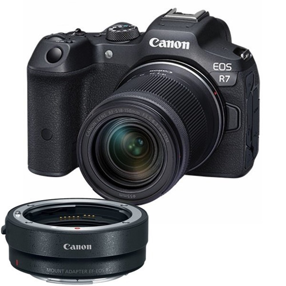 Canon EOS R7 18-150mm Lens + Mount Adaptör