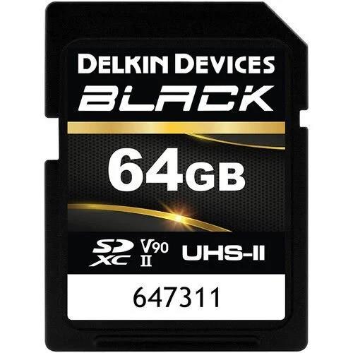 Delkin Devices 64GB Black UHS-II SDXC V90 Hafıza Kartı