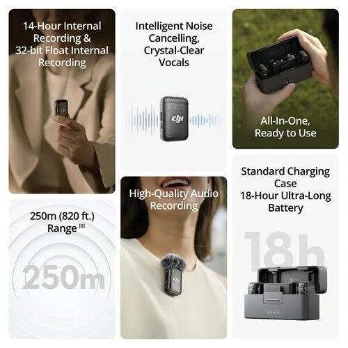 DJI Mic 2 - 2 TX + 1RX CHARGİNG CASE