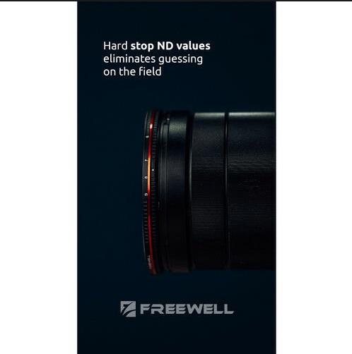 Freewell 77mm Standard Day Variable Neutral Density 0.6 to 1.5 Filter (2 to 5-Stop)