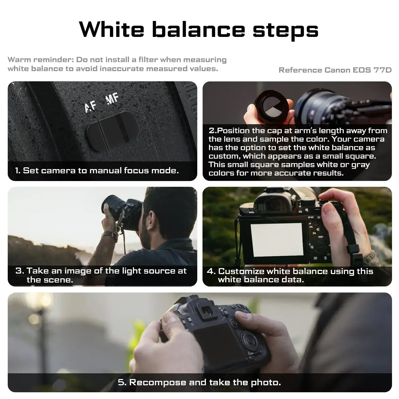 Freewell White Balance Camera Cap Canon EF & RF Mount