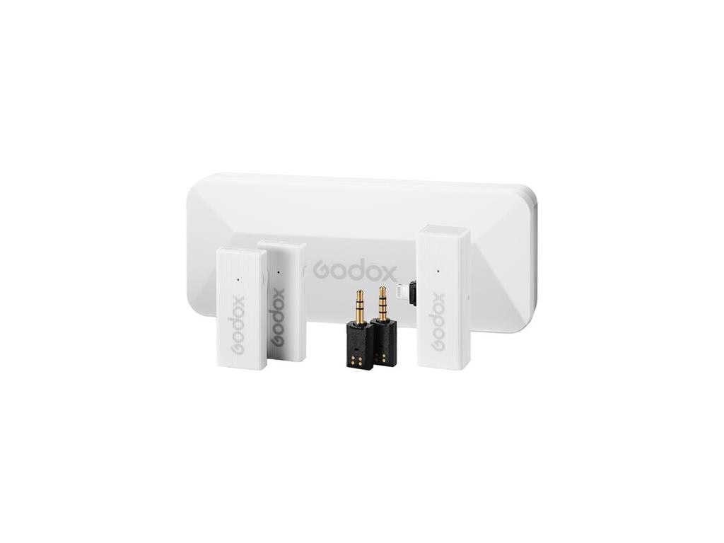 Godox MoveLink Mini Kablosuz Mikrofon Kit2 (Apple Uyumlu/Beyaz)