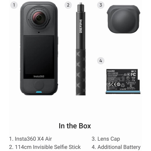 Insta360 X4 Air 360° Aksiyon Kamera Starter Bundle