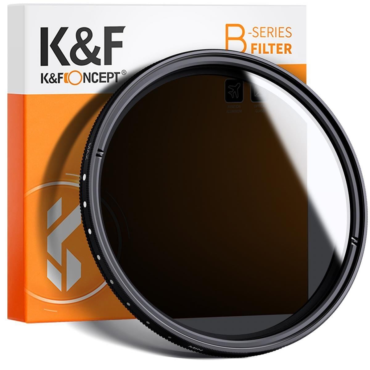 K&F Concept 77mm değişken ND Filtresi ND2-ND400 (9 Stoplu) Lens Filtresi 