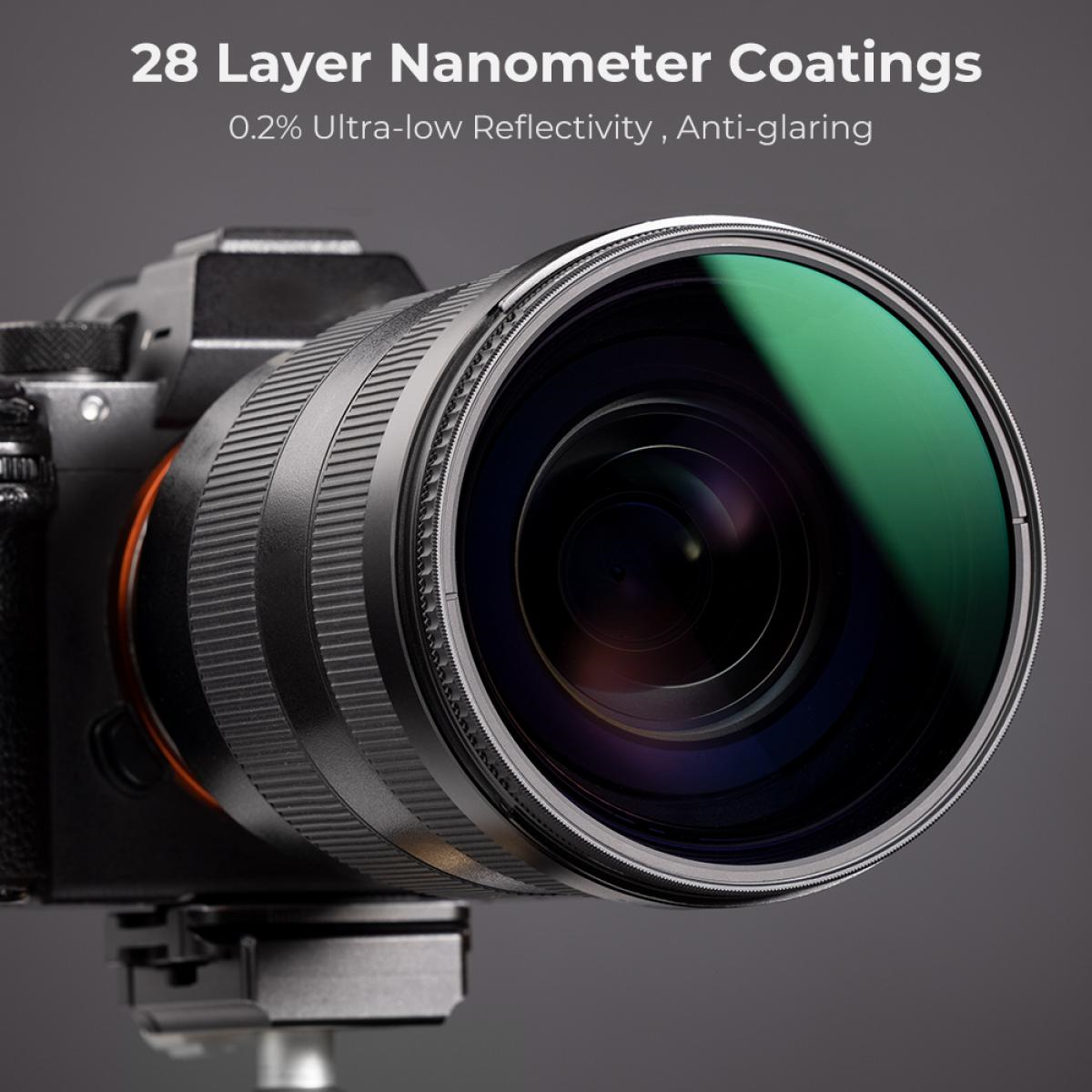 K&F Concept Polarizasyon Filtresi 67mm CPL Filtre MRC 28x Sertleştirilmiş Nano-X Serisi