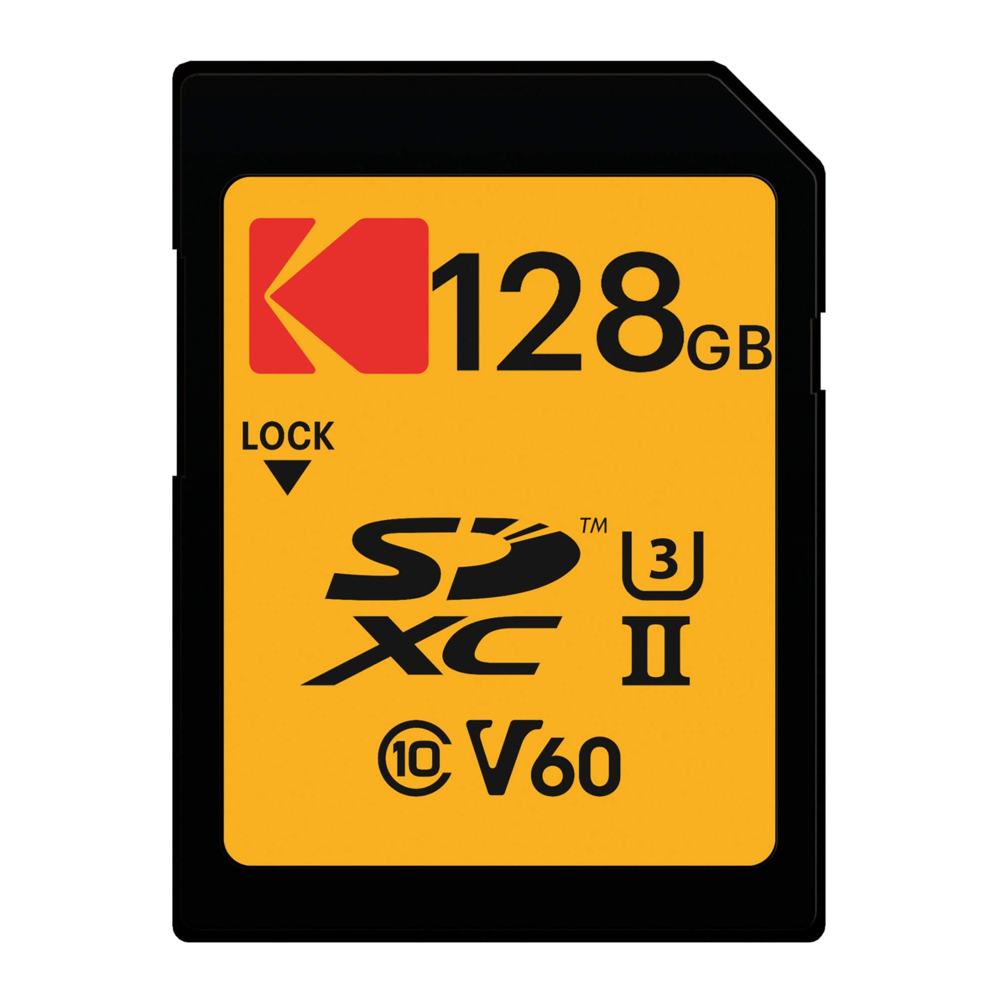 Kodak 128GB UHS-II U3 V60 SD Hafıza Kartı (180MB/s - 150MB/s)