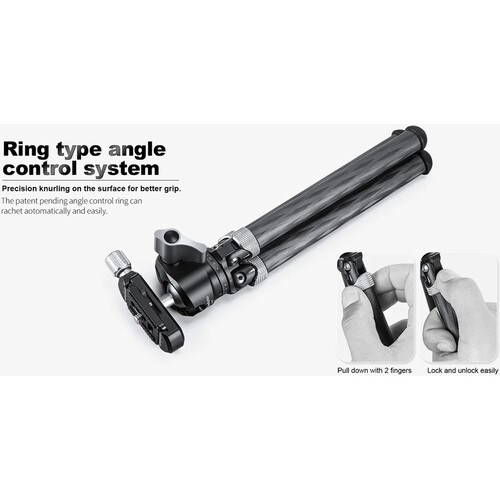 Leofoto MT-02C+LH-22 Karbon Fiber Mini Tripod Siyah