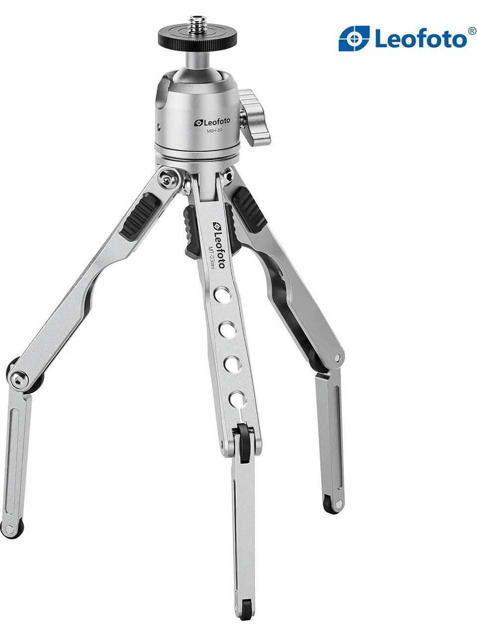 Leofoto Mt-03 + Mbh-20 Mini Tripod Kiti Gümüş