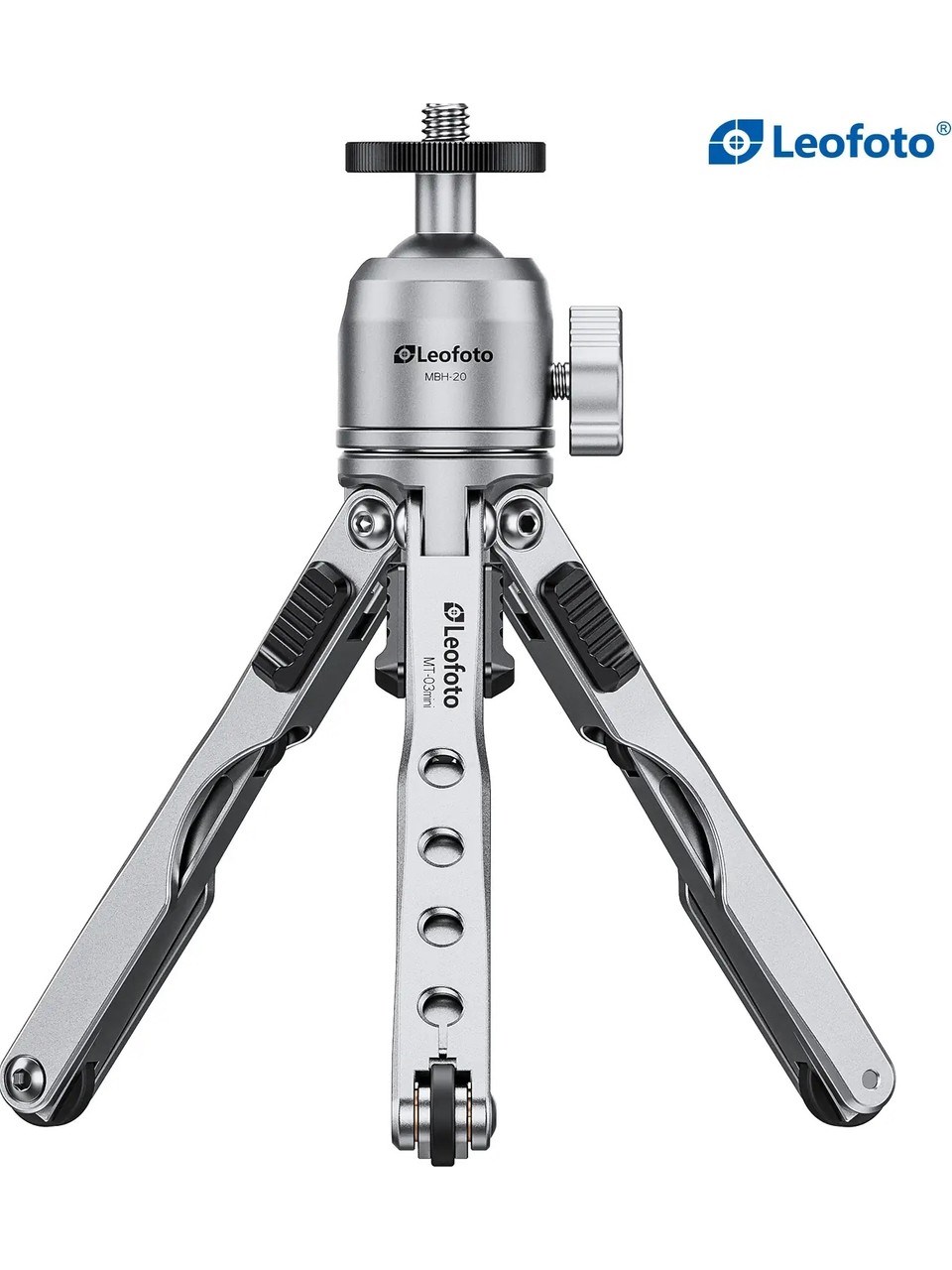 Leofoto Mt-03 + Mbh-20 Mini Tripod Kiti Gümüş