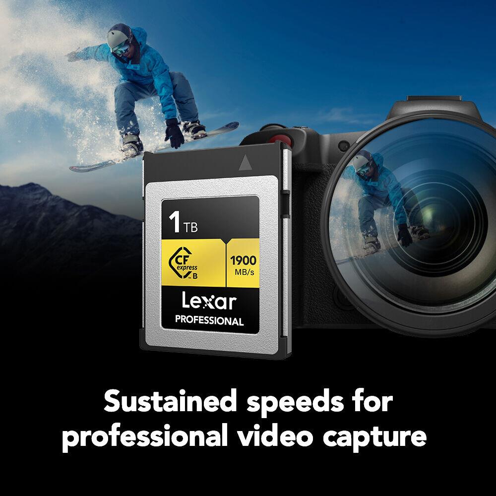 Lexar 1TB Profesyonel CFexpress Type B Hafıza Kartı (Gold Serisi)