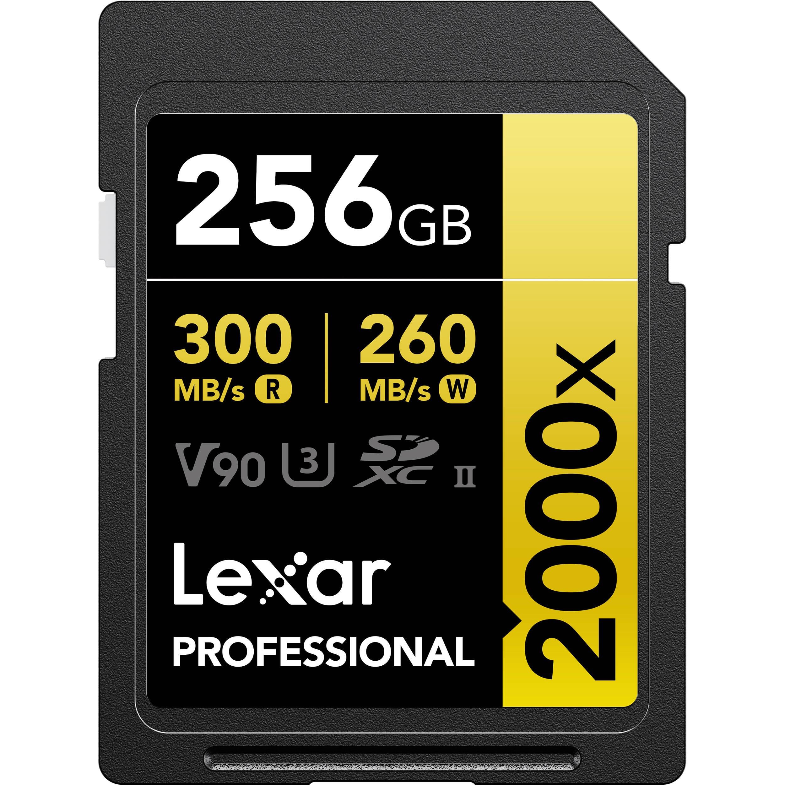 Lexar 256GB SDXC 300MB/s 2000x V90 Hafıza Kartı