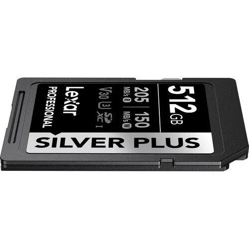 Lexar 512GB 205 mb/s Silver Plus Serisi SD Hafıza Kartı