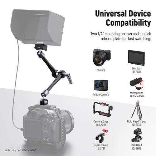 Neewer Adjustable Friction Magic Arm with Quick Release Plate (11