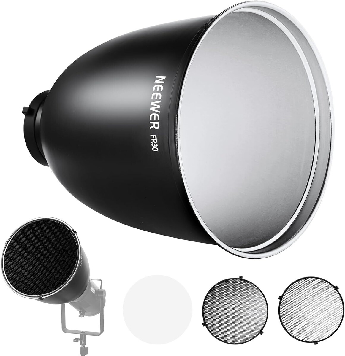NEEWER FR30 11.6/29.5cm Deep Focus Reflektör ve Petek Seti
