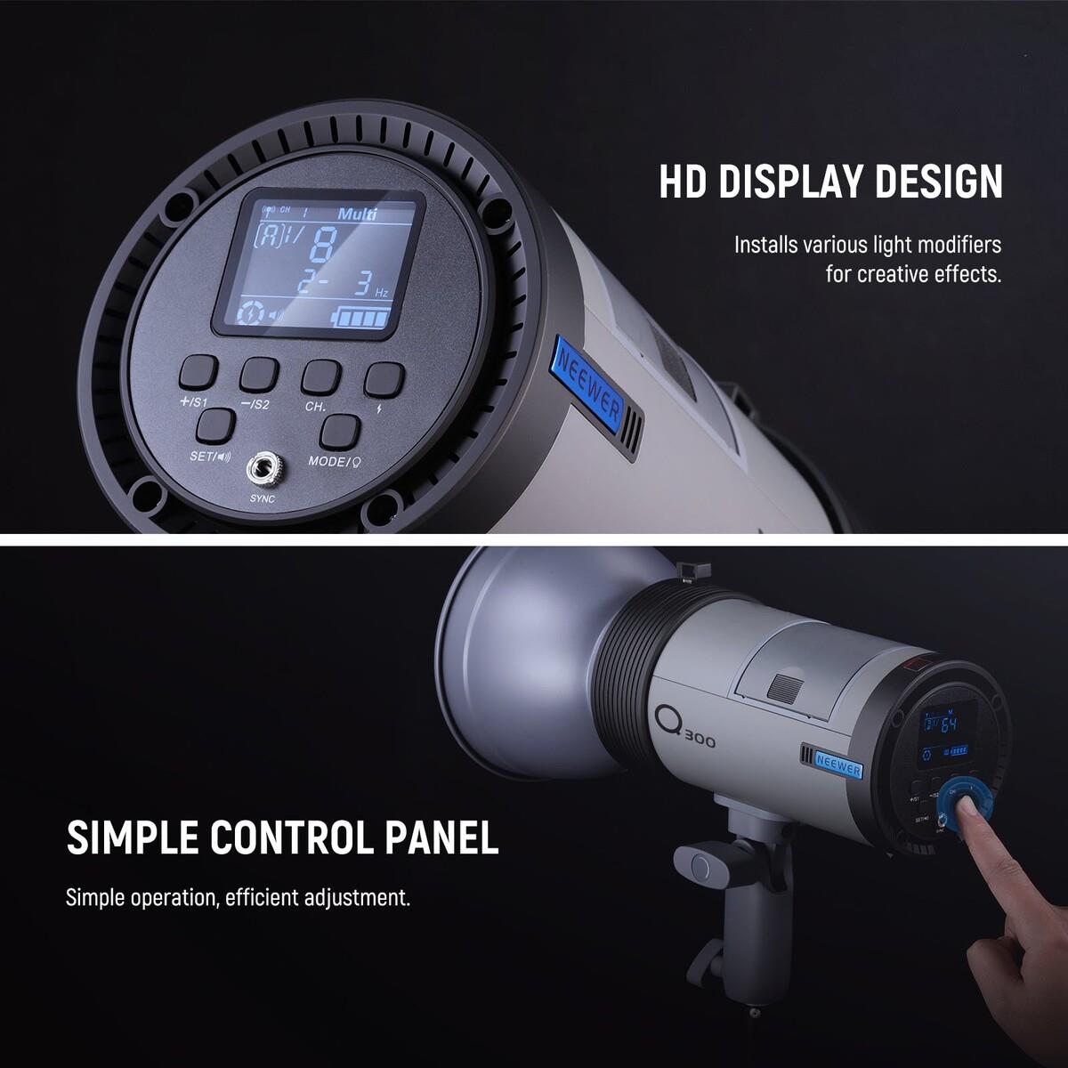 Neewer Q300 300W TTL Akülü Paraflaş