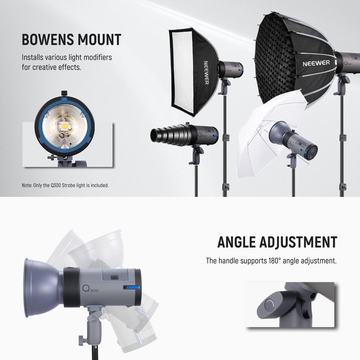 Neewer Q300 300W TTL Akülü Paraflaş